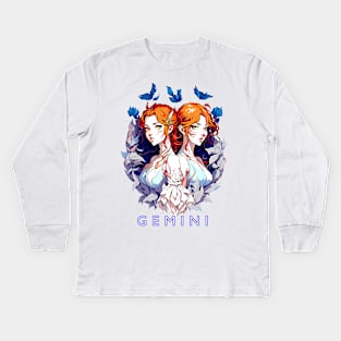 Zodiac sign Gemini T-shirt Kids Long Sleeve T-Shirt